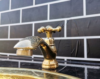 Rubinetto per bagno in ottone non laccato fatto a mano: rubinetto marocchino monoforo