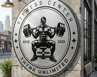 Metal Custom Circle Logo Sign,Aluminium Composit Business Sign, Outdoor Durable Dibond Sign, UV Printing, Business Decor, Shop Front Signage