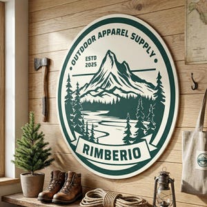 Foamex Custom Circle Logo Sign, Business Wall Sign, Outdoor Durable Foamex Sign, UV Print, Business Decor, Shop Front Signage