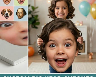 Custom Big Head Face Cut Out, 50x70cm Personalized Sign, Foamboard Photo Prop, Single Standard Size, Funny Event Decor