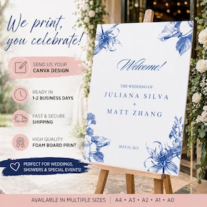 Foamboard Custom Sign, Wedding, Birthday, Engagement, Events, Personalized Your Design Print 5mm Thick Strong