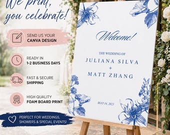 Foamboard Custom Sign, Wedding, Birthday, Engagement, Events, Personalized Your Design Print 5mm Thick Strong