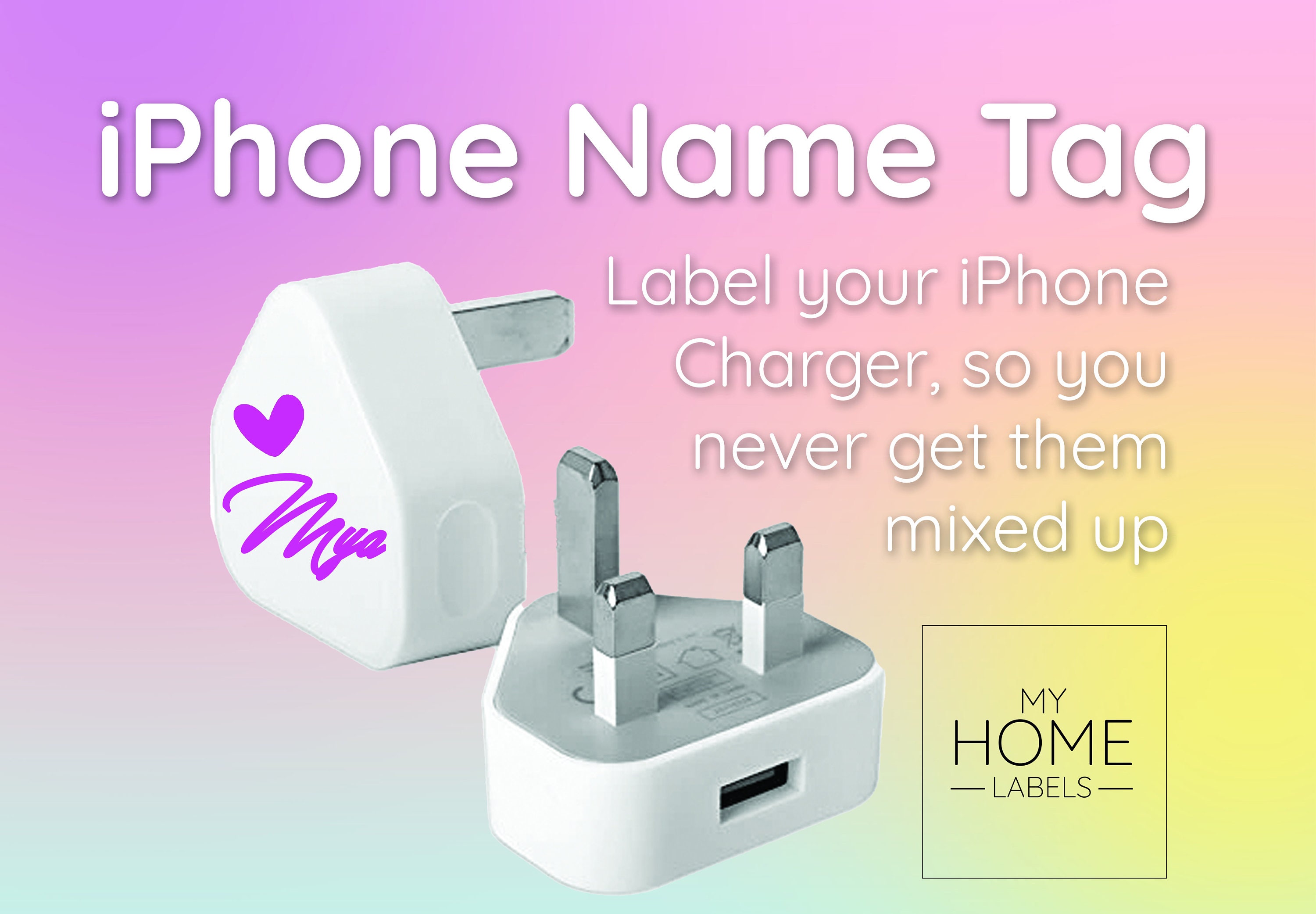 IPhone Charger Label Charger Name Labels Names Labels | Etsy