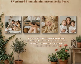 Custom Photo Print Aluminum Composite Board, UV Metal Wall Art, Durable Outdoor Sign