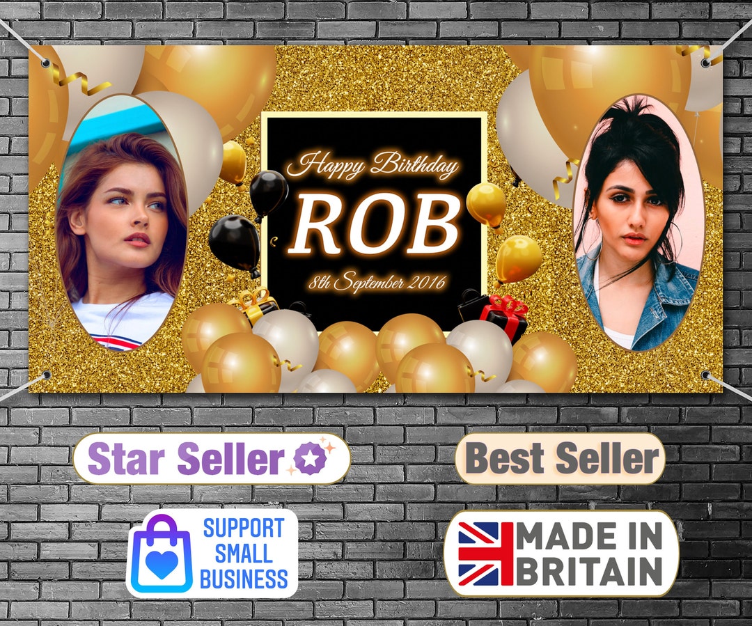 25 Happy Birthday Banner Printing Printed Customised Celebration