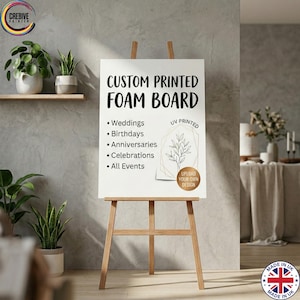 Foamex Custom Printed 5 mm Foam Board Signage, UV Waterproof Advertising Board