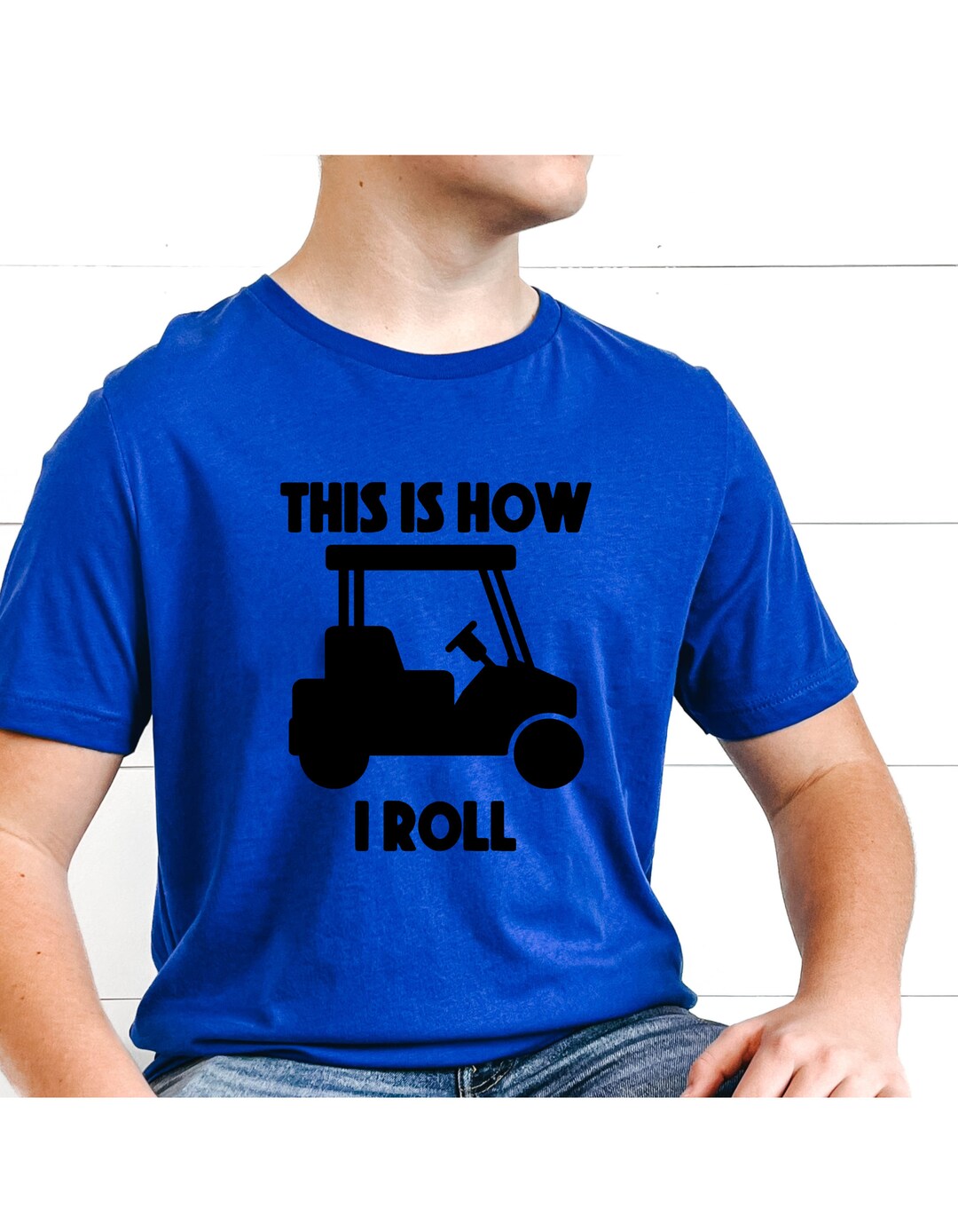 This is How I Roll Funny Golf Cart Men's Graphic Shirt, Hilarious