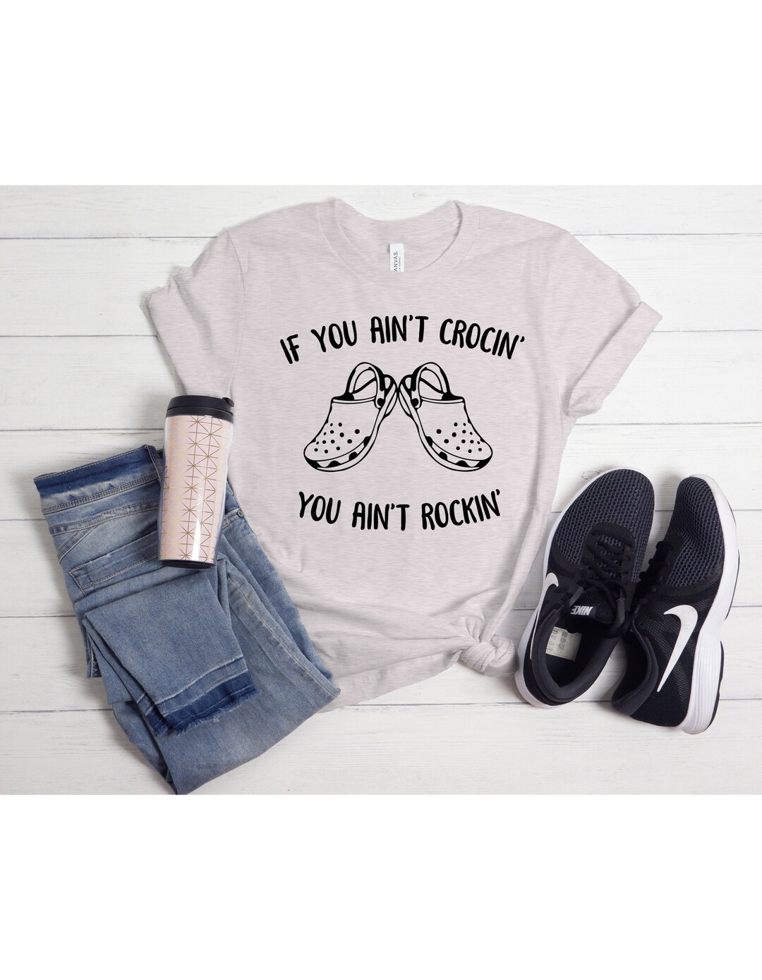 If You Ain't Crocin' You Ain't Rockin' Kids Graphic Shirt, Hilarious