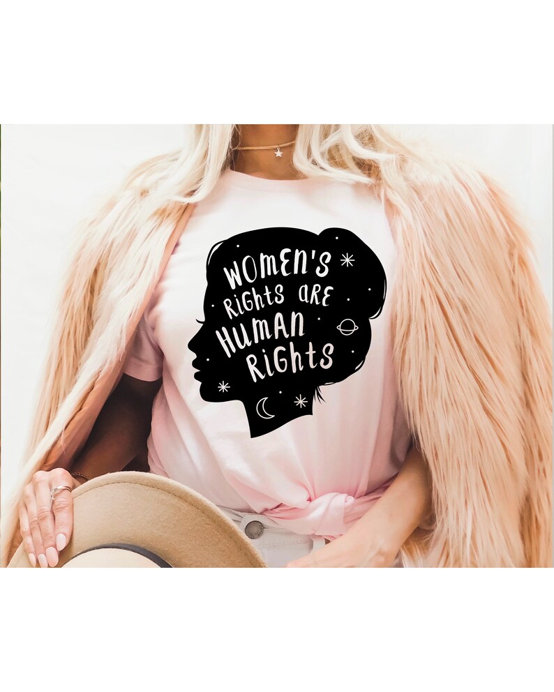 Womens Rights Are Human Rights Shirt, Feminist TShirt, My Body My Choice T-Shirt, Pro-Choice Shirts, Silhouette Print Tee, Roe V. Wade Shirt 