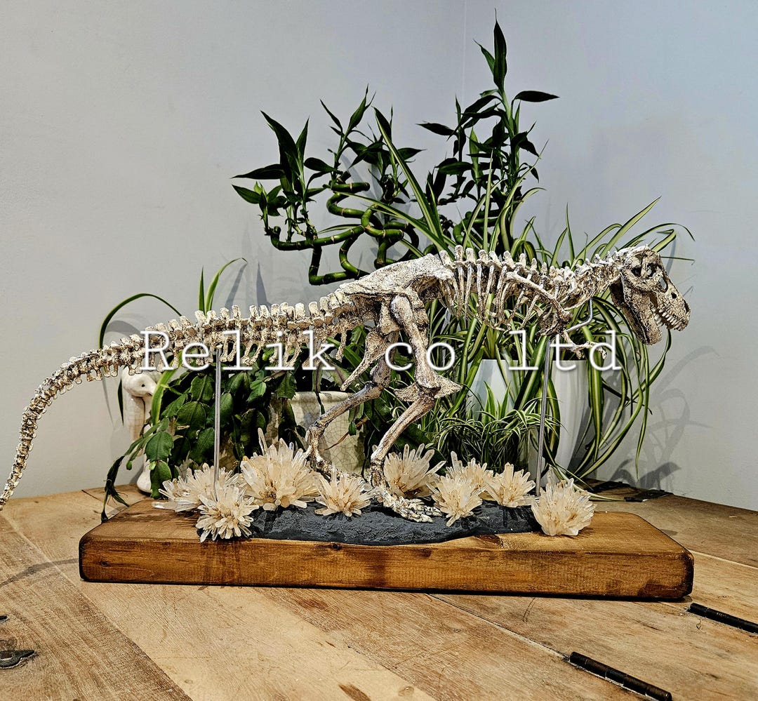 Unique Full Skeleton Reproduction Replica Dinosaur T-rex Genuine Quartz ...
