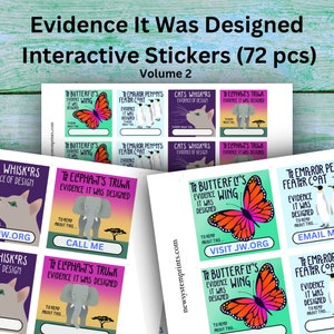 ¿Evidencia de que fue diseñado? 72 pegatinas interactivas (Volumen 2)