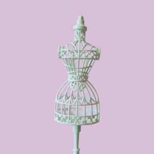 White Miniature Blythe Doll Mannequin - 1/6 Scale Dress Form & Clothes Stand, Fashion Doll Display for Neo Blythe / Pullip / Barbie