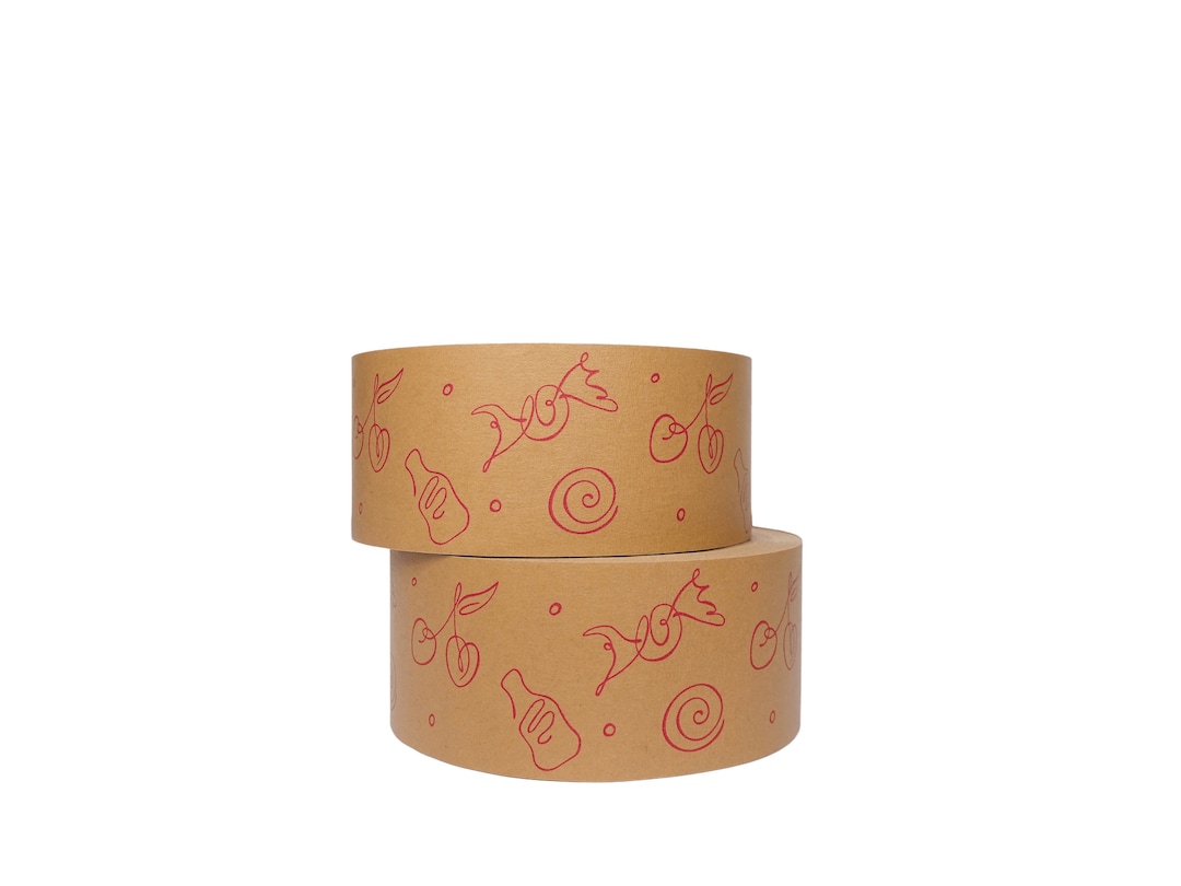 X2 Candy Recyclable Kraft Paper Packaging Tape Set of 2 Rolls Etsy