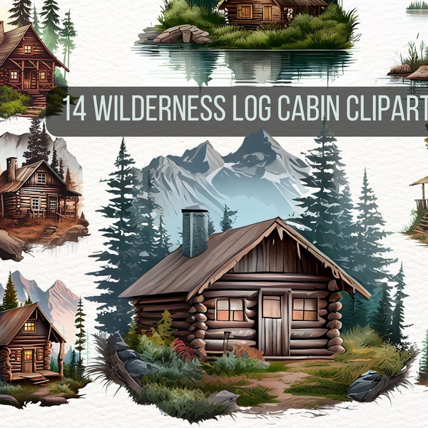 Log Cabin in The Woods Clip art Cabin Png log cabin clipart camper life, adventure outdoors Hiking Clipart, Woods clip art, Scrapbooking.