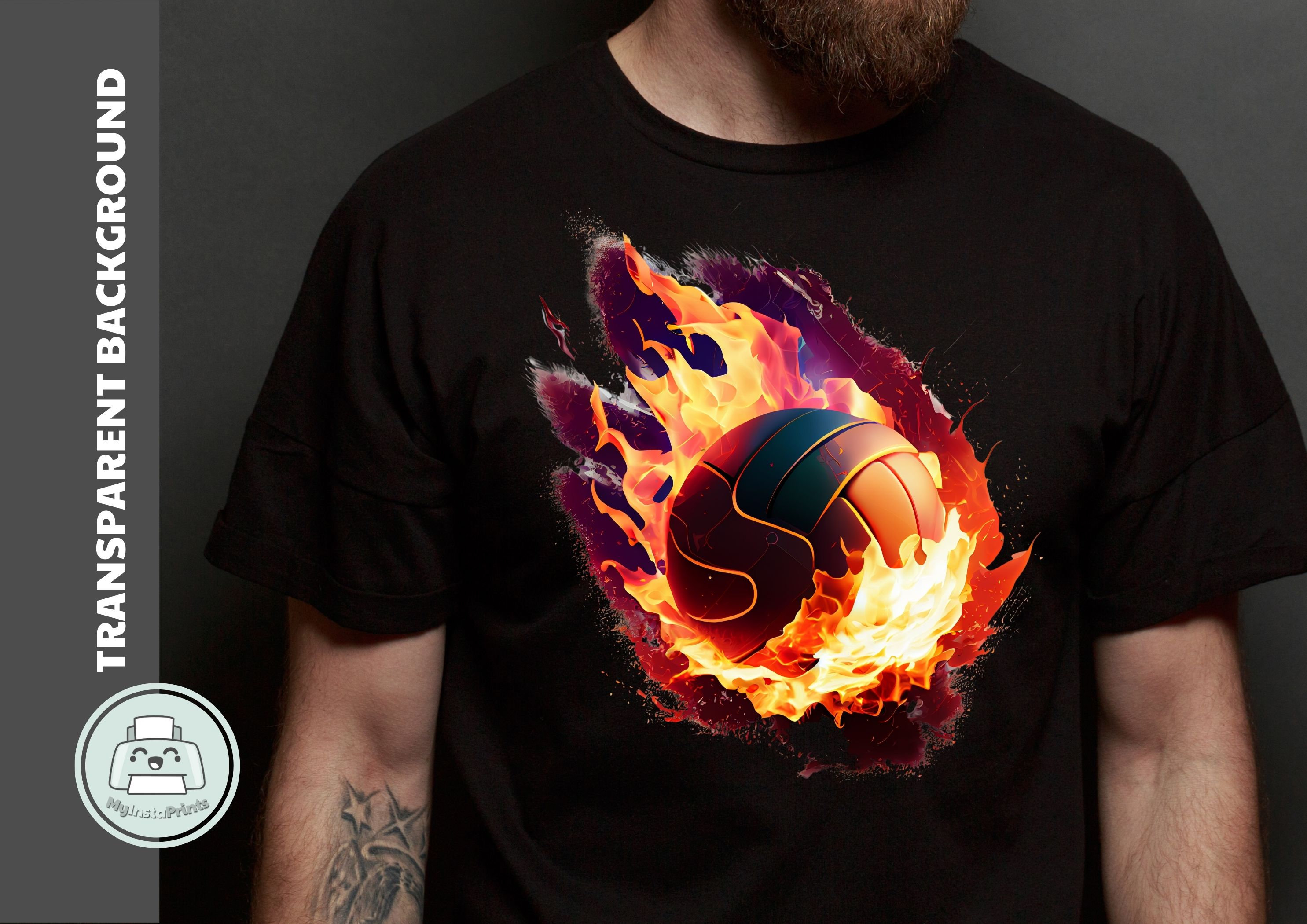 Volleyball on Fire Png Volleyball Png Volleyball Fireball Etsy UK