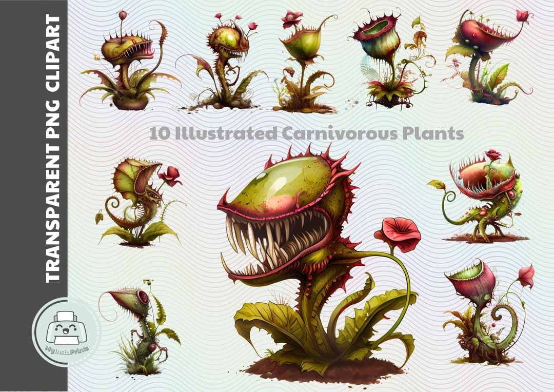 Carnivorous Plants Png Creepy Plant Png Mystical Clipart Gothic Fantasy