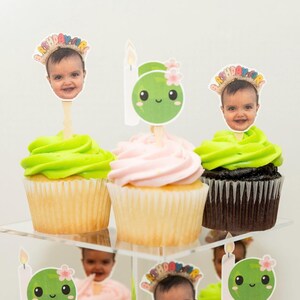 Custom Cupcake Topper, Personalized Party Decor, Fiesta Decor, Themed Party, Custom Celebration, Paper Decorations, Sweet Treat Toppers
