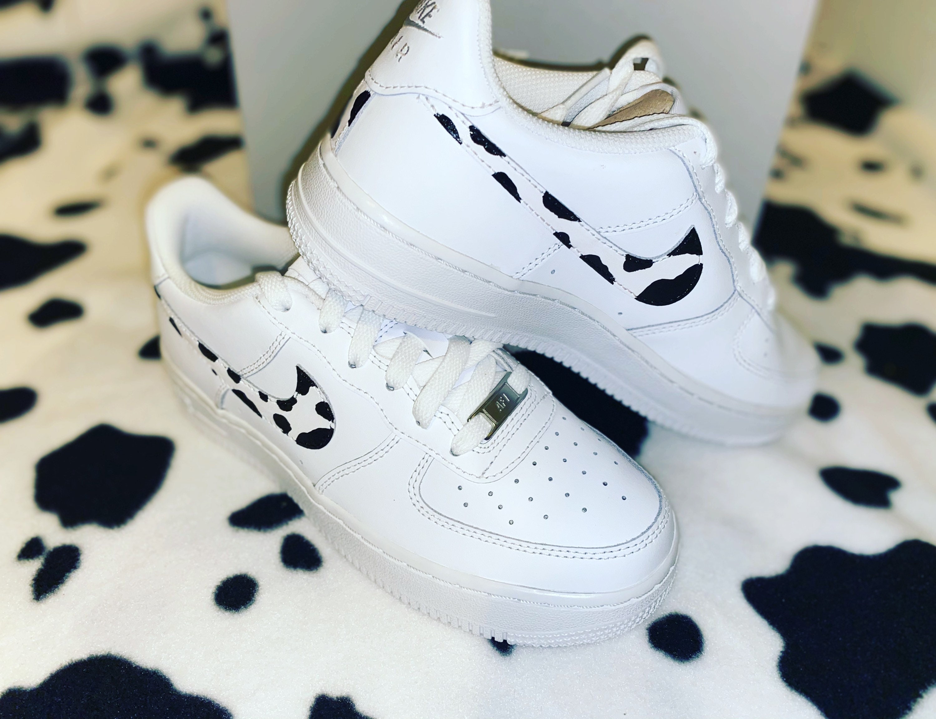 cow print air force 1