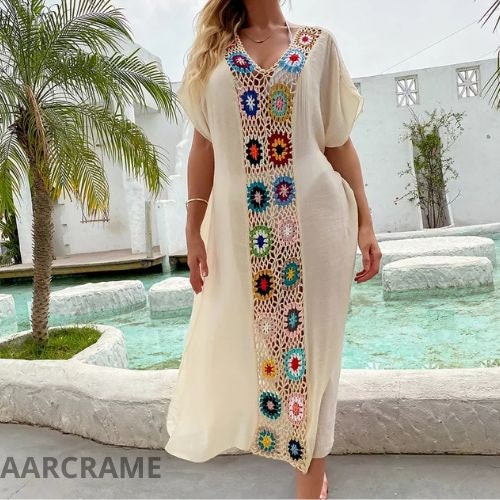 boho beach cover up dress