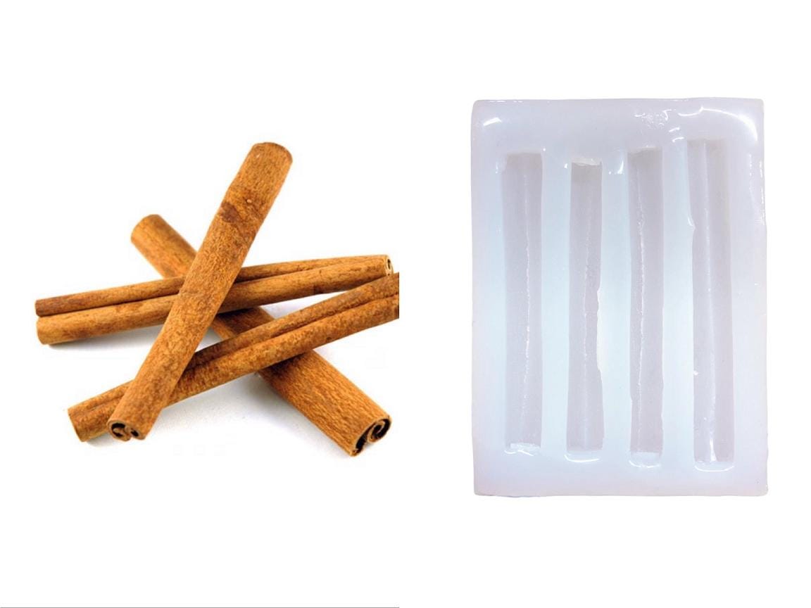 Cinnamon Stick Silicone Mold: Candle Mold | Realistic Food Shape Soap Mold| 3D Candle Wax Mold| Not Food Grade