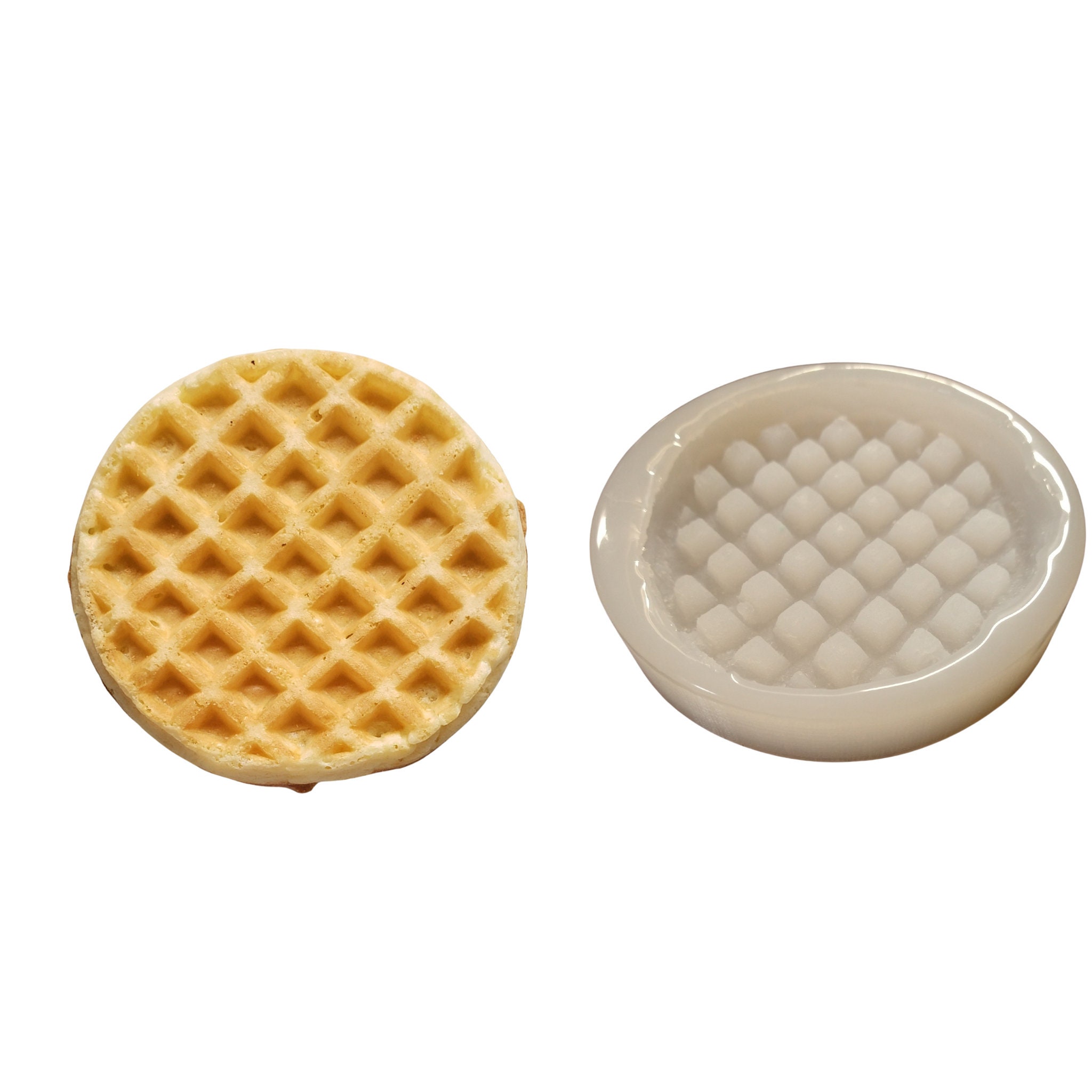 Heart Waffle Silicone Mold, Waffle Polymer Clay Mold, Flexible