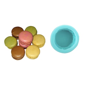 1pc Macaroon Cookie| Dessert Shape Silicone Mold| Soap Mold| Candle Mold | Mold for Wax| Mold for | Not Food Grade