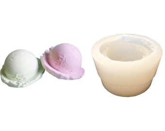 Realistische Eiscreme Schaufel Silikonform | Wachskerze, Seifenherstellung (Nicht Lebensmittelqualität)