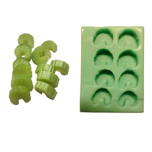 8pc Thin Celery Slices Silicone Mold| Spice Shape Silicone Mold| Soap Mold| Candle Mold | Mold for Wax| Mold for | Not Food Grade
