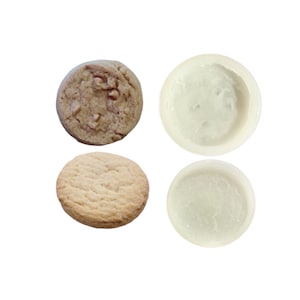 Suikerkoekje en chocoladekoekvorm | Realistische voedselvorm voor ingesloten zeep | Kaars ingesloten | Wax Melts-siliconenvorm| Niet foodgrade