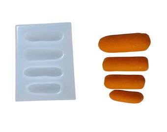 Baby Carrot Shape Silicone Mold | Soap Candle Resin Craft Mold (Not Food Grade)