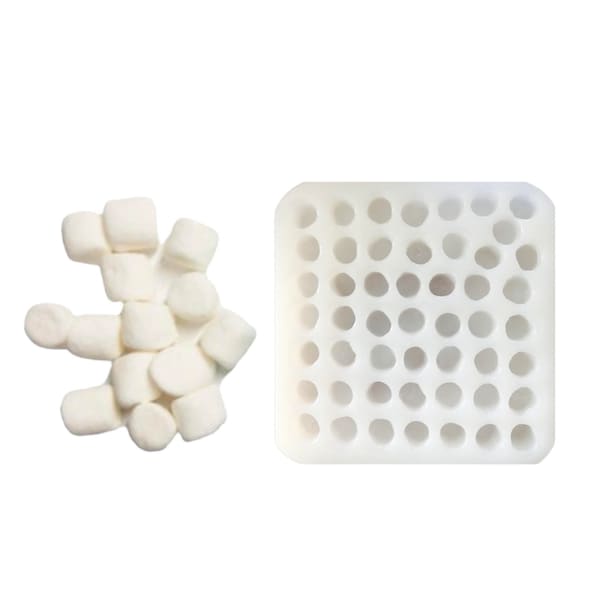 Mini molde de silicona para malvavisco de 50 piezas, molde realista para malvavisco/vela/incrustaciones de jabón/no de calidad alimentaria