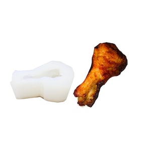 チキンウィングシリコン型 1個 | ドラム型セクションリアルな食品型 | キャンドル | 石鹸 | 埋め込み。ワックス用型 | | 粘土