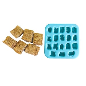 18pc Frosted Wheat Squares Cereal Silicone Mold| Dessert Shape Silicone Mold| Soap| Candle | Mold for Wax| Mold for | Not Food Grade