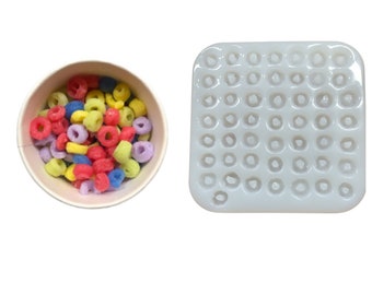50 Pc Fruity Rings Type Cereal Silicone Mold. For | Wax| Candle Embeds| Soap Silicone Mold|| Not Food Grade