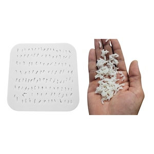 125pc Realistic Cooked Rice Grains Silicone Mold| Asian Cuisine Silicone Mold| Soap| Candle | Mold for Wax| Mold for Resin| Not Food Grade