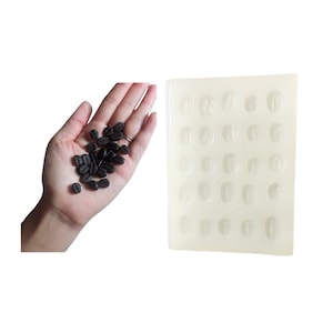 25 Pc Small Coffee Bean Silicone Mold. Realistic coffee food shape. Silicone Mold for Candle | Wax | Soap |  Castings| Not Food Grade