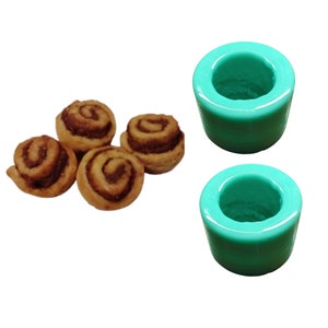 2pc Small Cinnamon Roll Silicone Mold| Dessert Shape Silicone Mold| Soap| Candle | Mold for Wax| Mold for | Not Food Grade