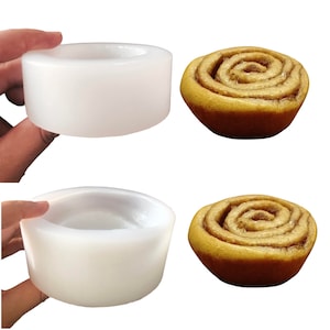 2pc Small Pecan Swirl Roll Silicone Mold| Dessert Shape Silicone Mold| Soap| Candle | Mold for Wax| Mold for | Not Food Grade