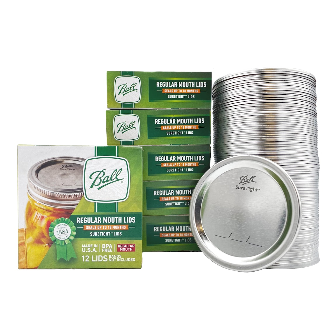 72 Ball Regular Mouth Canning Lids Etsy UK