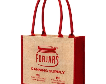 Forjars® Wiederverwendbare Jutetaschen - Erhältlich in zwei Größen: Klein und Mittel