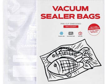 Forjars® 100 Count 11x16 Vacuum Sealer Bags - 7.5 Mil Thickness