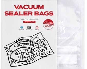 Forjars® 200 Count 11x16 Vacuum Sealer Bags - 7.5 Mil Thickness