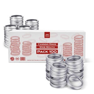 FORJARS® Wide Mouth Rings, 100-Pack – Canning Lids Supplies, Mason jar
