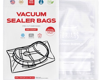 Forjars® 200 Count 8x12 Vacuum Sealer Bags - 7.5 Mil Thickness