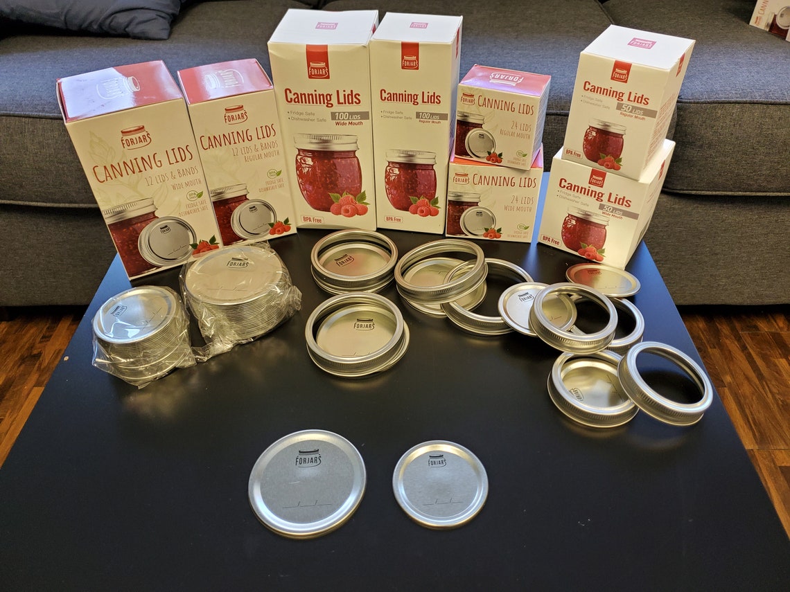96 Sets Wide Canning Lids and Bands Forjars Free Shipping Etsy