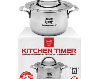 FORJARS® Temporizador de cozinha mecânico - para cozinhar com corda - Temporizadores manuais de 60 minutos