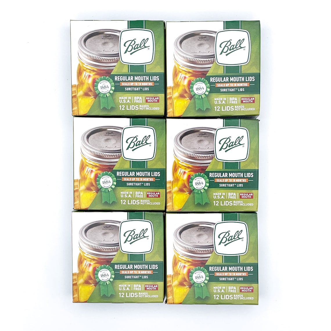 72 Ball Regular Mouth Canning Lids Etsy UK