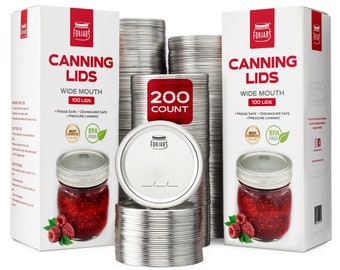 FORJARS® Weitmaulgröße (86 mm), 200er-Packung. Dosendeckel mit Edelstahldeckel.