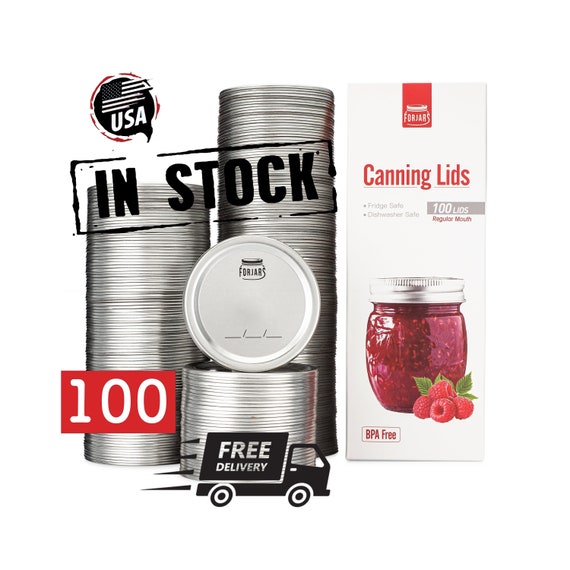 100 Regular Canning Lids Forjars Free Shipping Etsy