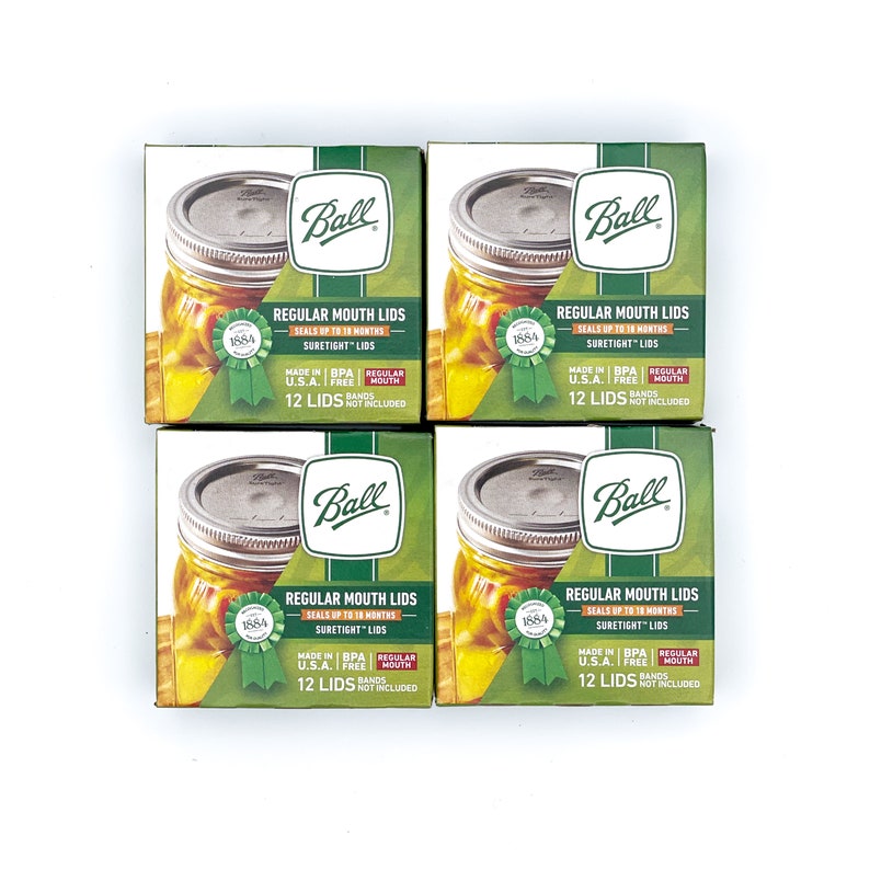 48 Ball Canning Lids Regular Mouth Etsy
